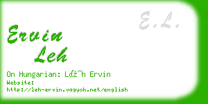 ervin leh business card